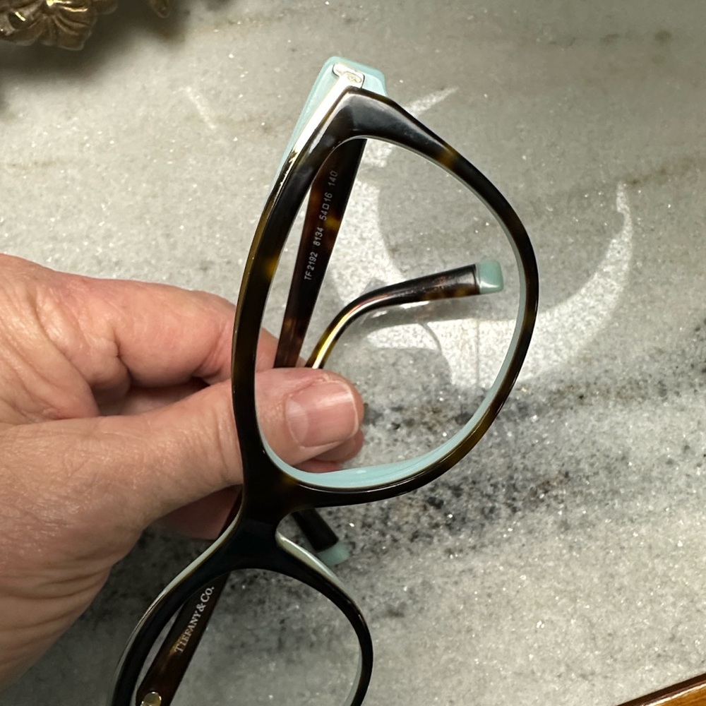 Tiffany & Co. Havana on Blue 54mm Glasses - Picture 8 of 10
